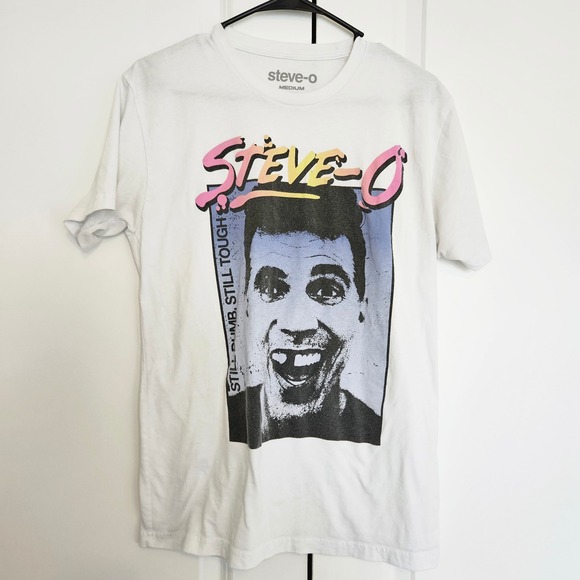 Other - Steve-O Still Dumb Still Tough Tour T-Shirt SIZE MEDIUM WHITE Jackass